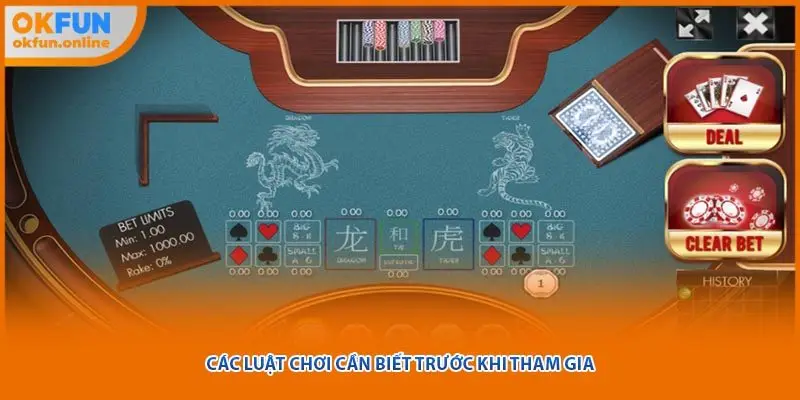 Các luật chơi cần biết trước khi tham gia