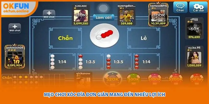 Mẹo chơi xóc đĩa OKFUN đơn giản mang đến nhiều lợi ích